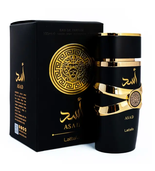 Lattafa Asad Men's Luxurious Alcohol-Based EDP Perfume (3.4Oz/100ml) - Spicy Woody Cedarwood Fragrances, Bold Confident Men's Stuff, Ideal Anniversary Gifts for Him, Cool Fragrance Presents for Guys