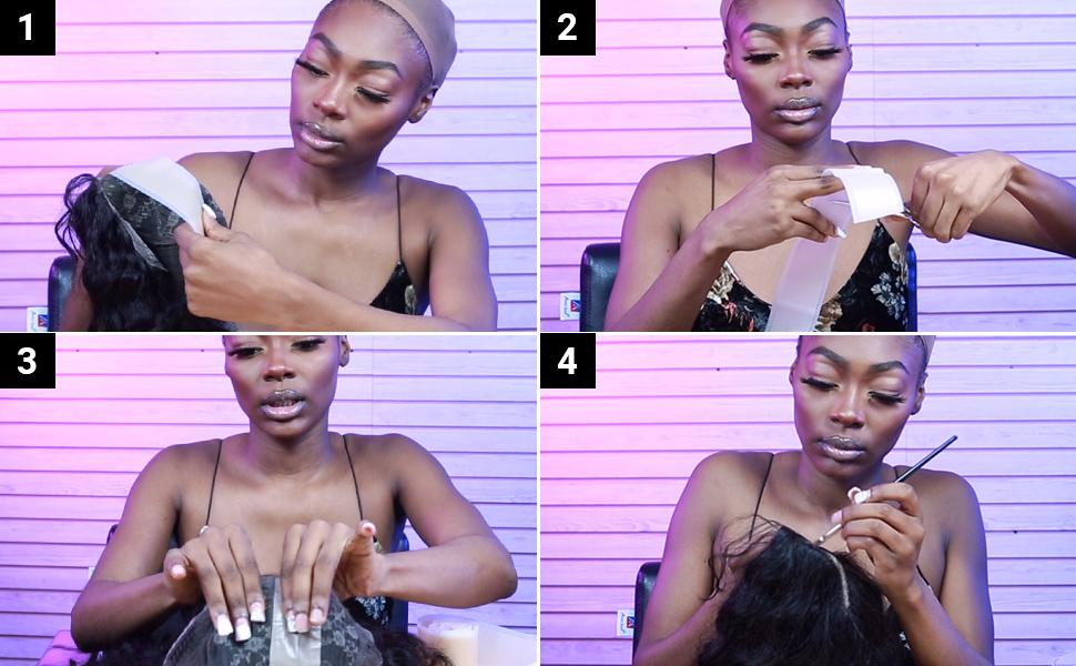 Lace Wig Grids and Knots Eraser Silicone Lace Melting Tape Bye Bye Lace Grid