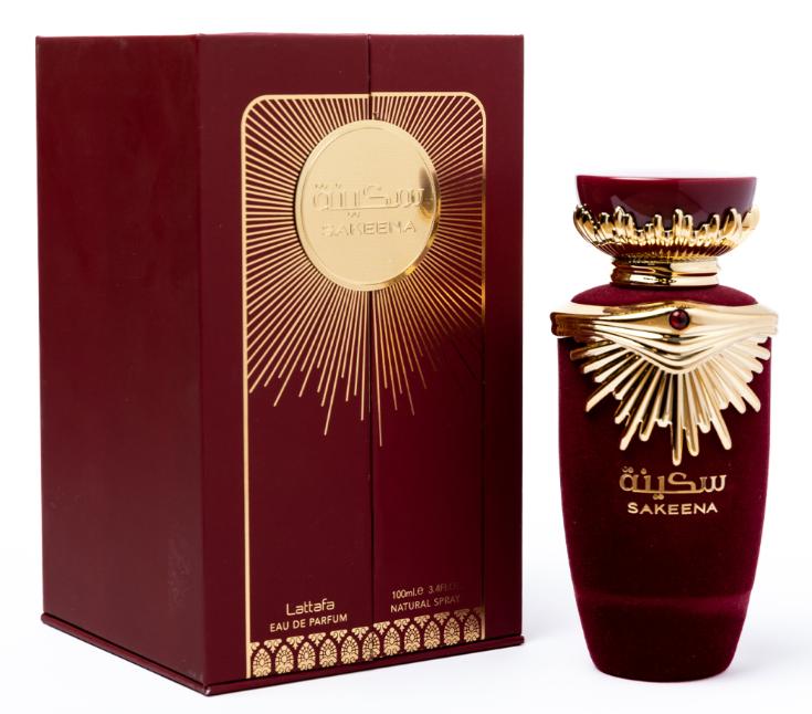 "Sakenna" by Lattafa Perfumes: Embrace tranquility and elegance with this exquisite fragrance for women. has a unique blend scent of citrus, fruity, floral, and woody accords. "Sakenna" by Lattafa Perfumes: Embrace tranquility and elegance with this exquisite fragrance for women. has a unique blend scent of citrus, fruity, floral, and woody accords.