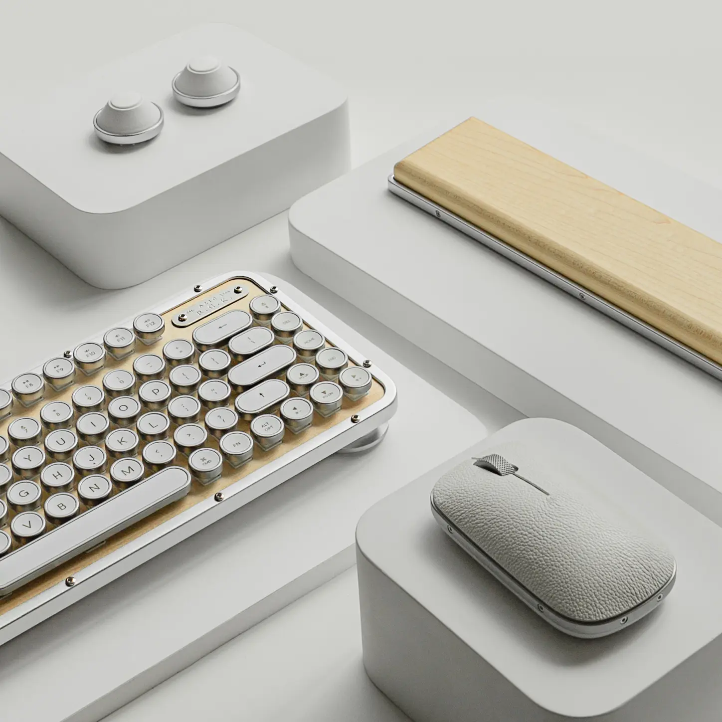 AZIO Retro Classic USB Wired Vintage Backlit Mechanical Keyboard for PC/Mac