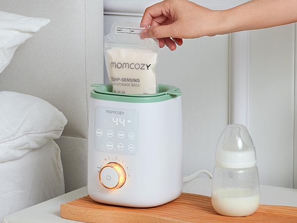 Momcozy Nutri Bottle Warmer, 9-in-1 Baby Bottle Warmer with Night Light, Accurate Temperature to Preserve Fullest Nutrients in Breast Milk MW02